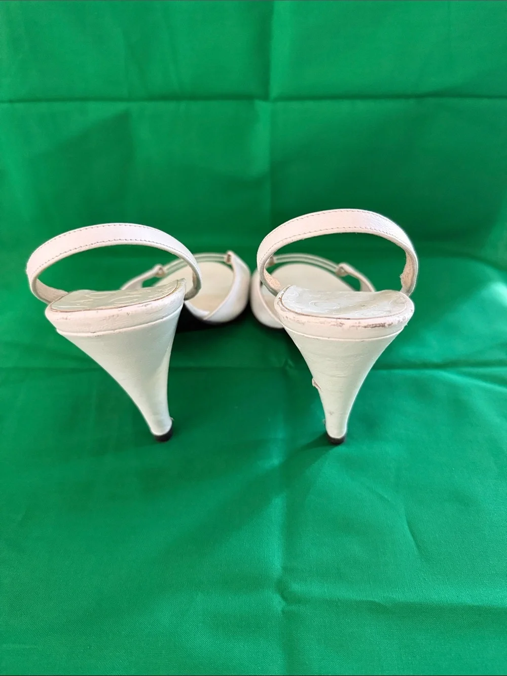VINTAGE CELINE White Leather 🤍Slingback Sandals